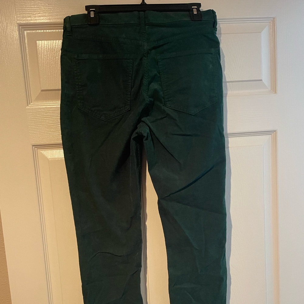 Emerald green GAP corduroy skinny jeans